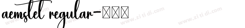 aemstel regular字体转换